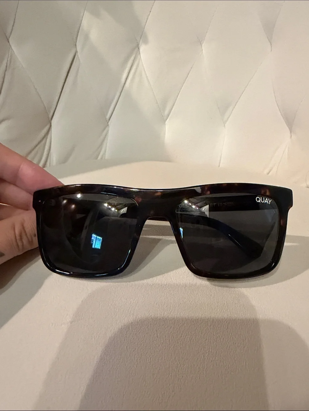 Quay Australia Woman’s Tortoiseshell Frame Sunglasses - Dark Brown Lenses